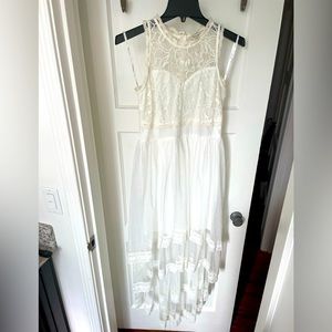 White lace dress size medium lace layered skirt